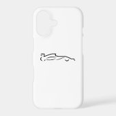 Race Car Line Drawing Silhouette Samsung Galaxy Case (Back)