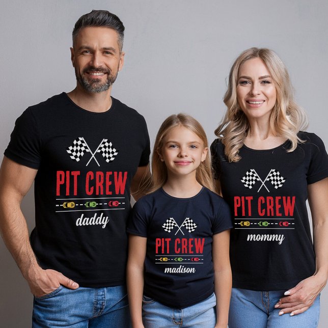 Race Car Matching Pit Crew Mommy T-Shirt (Creator Uploaded)
