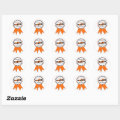 Race Car Orange Ribbon Sticker | Zazzle