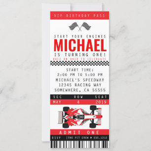 RACE CAR PARTY INVITE