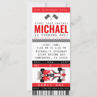 RACE CAR PARTY INVITE
