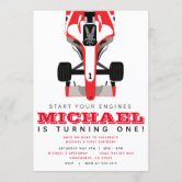 TWO Fast Birthday Invitation Race Car 2nd Birthday