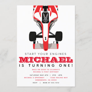 RACE CAR PARTY INVITE