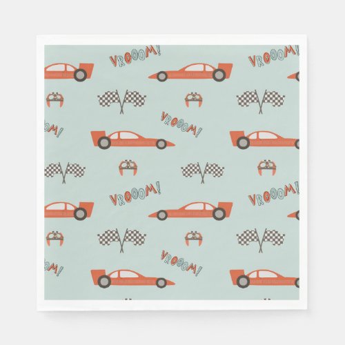 Race Car Party Paper Napkins  Vintage Race Car