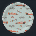 Race Car Party Paper Plates | Vintage Race Car<br><div class="desc">Race Car Paper Plates.
Ready to be personalized by you!</div>
