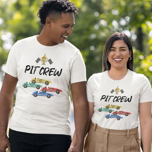 Race Car Pit Crew Birthday Adult T_Shirt