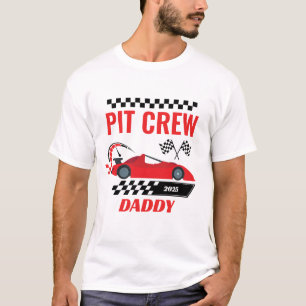 Race car pit crew daddy racing birthday adult  T-Shirt