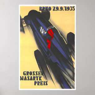 Race Car Poster Czech Republic Racing Art Print
