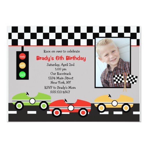 Race Car Birthday Invitations 5