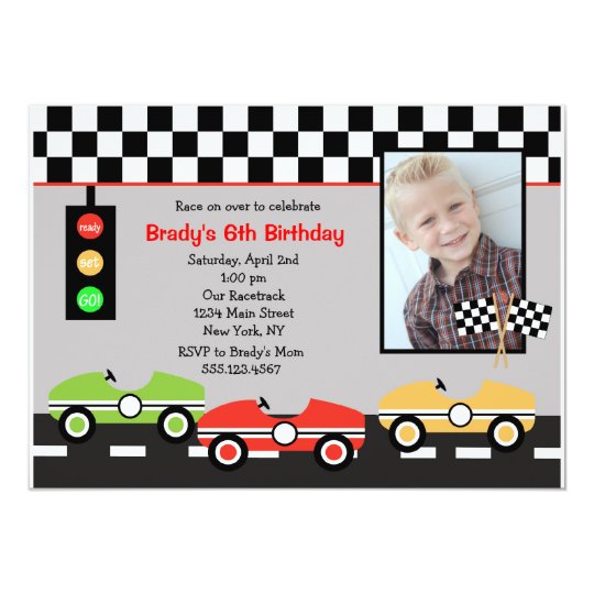 race car racecar brithday boys birthday invitation zazzle com
