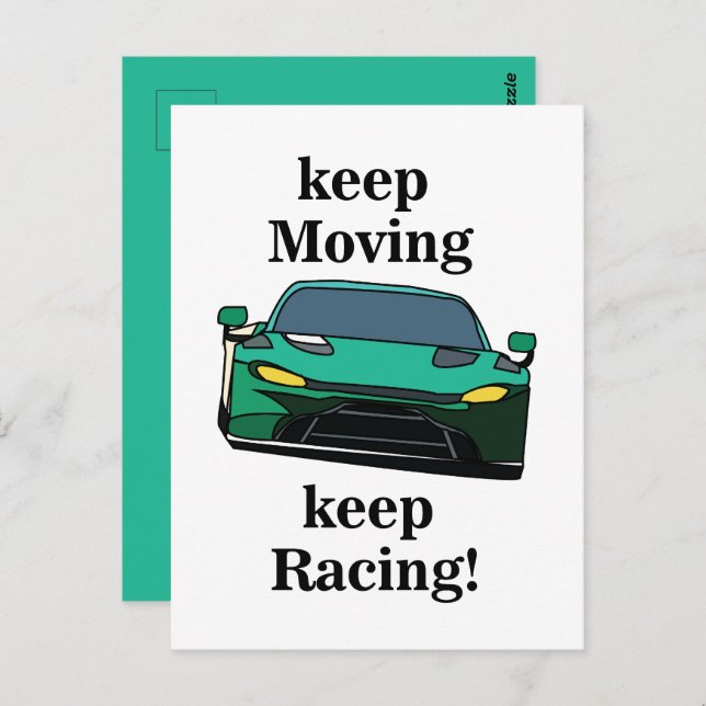 Race Car Racer Racing Postcard (Front/Back)