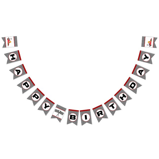 Race Car Racing Birthday Party Bunting Flags (All)
