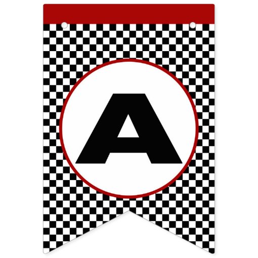 Race Car Racing Birthday Party Bunting Flags | Zazzle