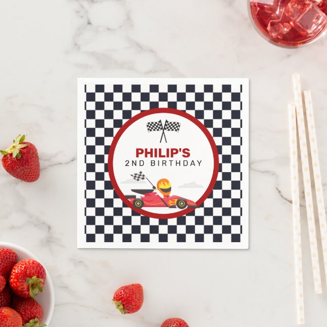 Race Car Racing Birthday Party Napkins (Insitu)