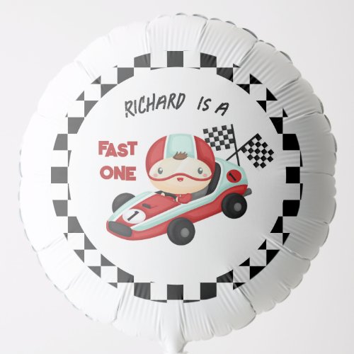 Race Car Racing Kids Birthday Theme Balloon