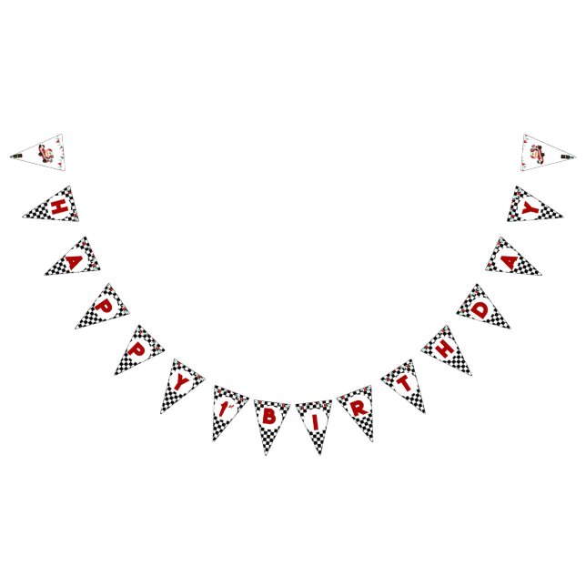 Race Car Racing Kid's Birthday Theme Bunting Flags (All)