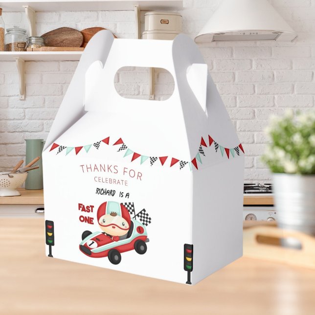 Race Car Racing Kid's Birthday Theme Favor Boxes (Creator Uploaded)