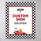 Race Car Racing Two Fast Boy Birthday Custom Poster | Zazzle
