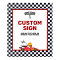 Race Car Racing Two Fast Boy Birthday Custom Poster | Zazzle