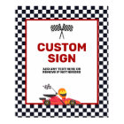 Race Car Racing Two Fast Boy Birthday Custom