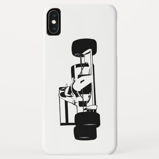 Race Car Silhouette black and white Case-Mate iPhone Case (Back)