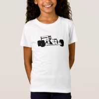 Race Car Silhouette black and white