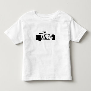 Race Car Silhouette black and white Toddler T-shirt