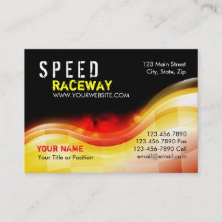 Race Car Speed Flames on Fire Business Card