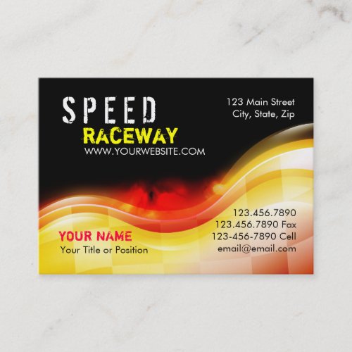 Race Car Speed Flames on Fire Business Card Templates