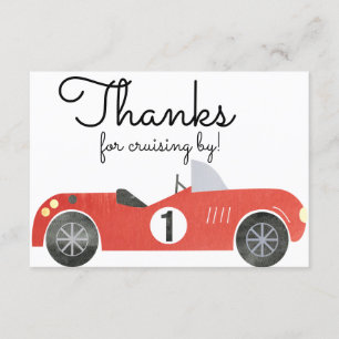 RACE CAR THANK YOU CARD