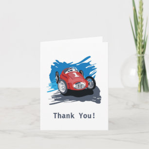 Race Car Thank You Card