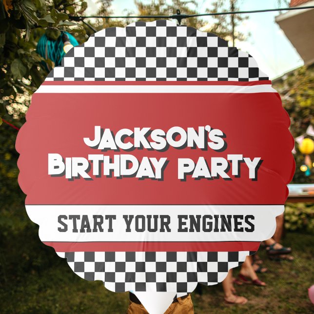  Race Car Theme Kids Birthday Party Balloon (Creator Uploaded)