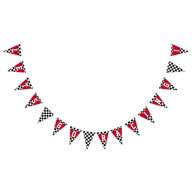Race Car Theme Party Boy Birthday Bunting Flags (All)