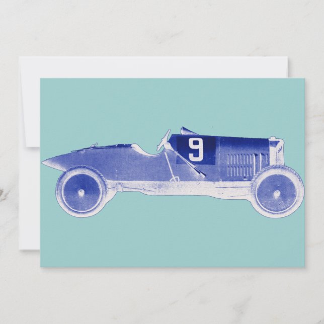 Race Car Theme Party  Invitations (Front)