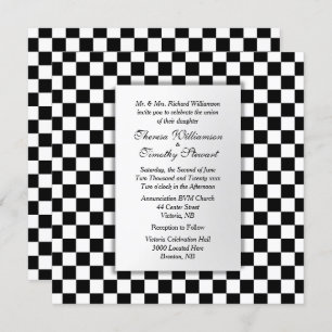 Race Car Theme Wedding Invitation
