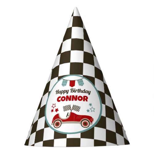 Race Car Theme Welcome Sign Party Hat