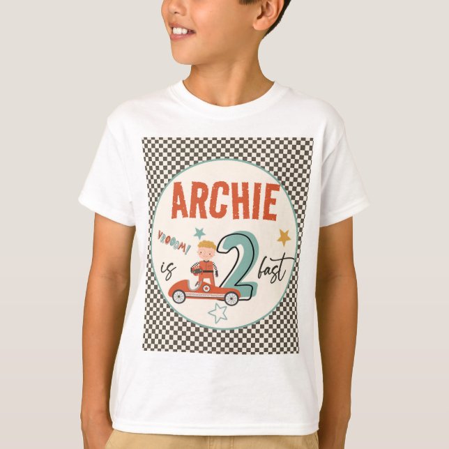  Race Car Themed Kids T-Shirt (Front)
