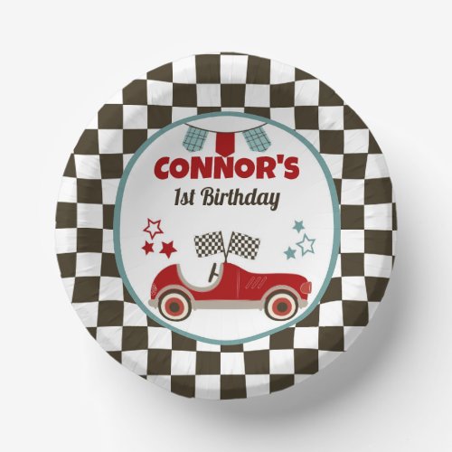 Race Car Themed Party Paper Bowls