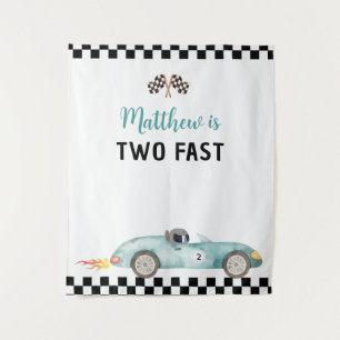 Race Car Two Fast Birthday Backdrop
