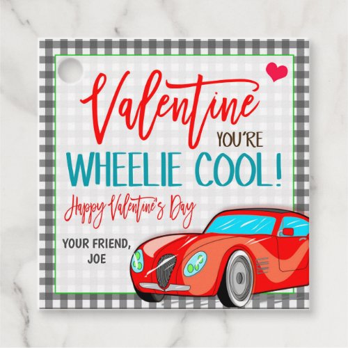 Race Car Valentine Gift Tag