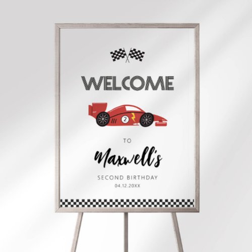 Race Car Welcome Sign