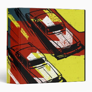 Race Cars 3 Ring Binder