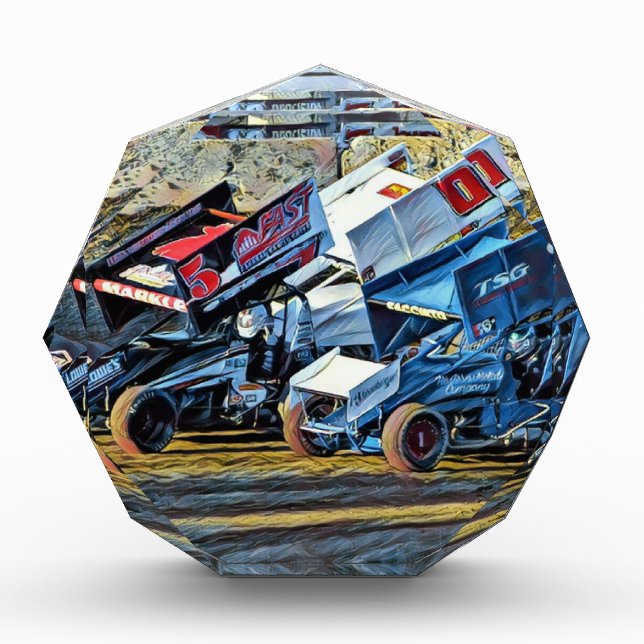 Race Cars Acrylic Award (Front)