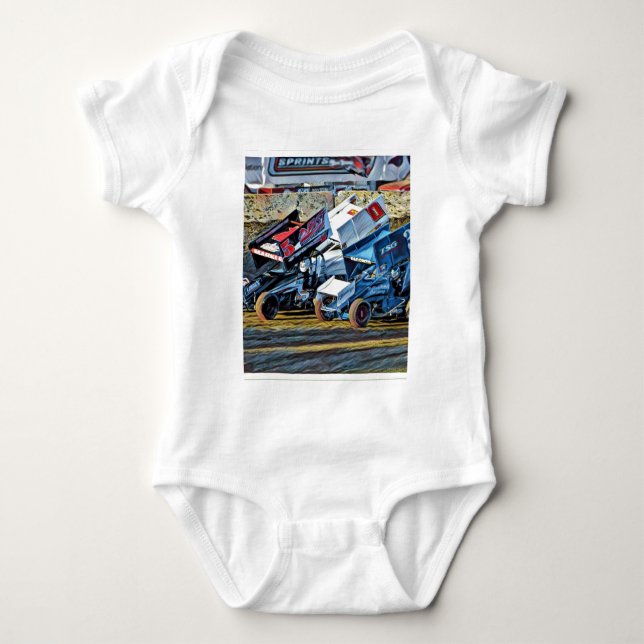 Race Cars Baby Bodysuit (Front)