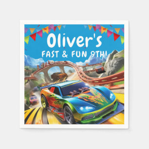 Race Cars Birthday Napkins