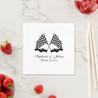 Race Cars Checker Flag Napkins