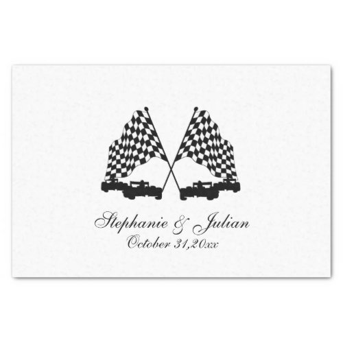 Race Cars Checker Flag Tissue Paper