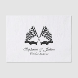 Race Cars Checker Flag Tissue Paper