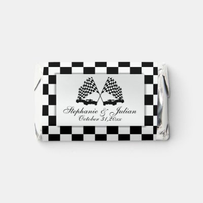 Race Cars Checker Flag Wedding Hershey's Miniatures
