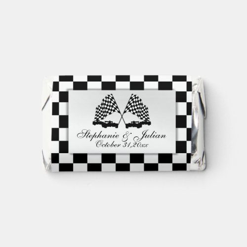 Race Cars Checker Flag Wedding Hersheys Miniatures